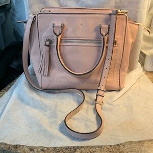 Kate Spade Dusty  Pink Allyn Chester  Pebbled Leather Satchel Bag